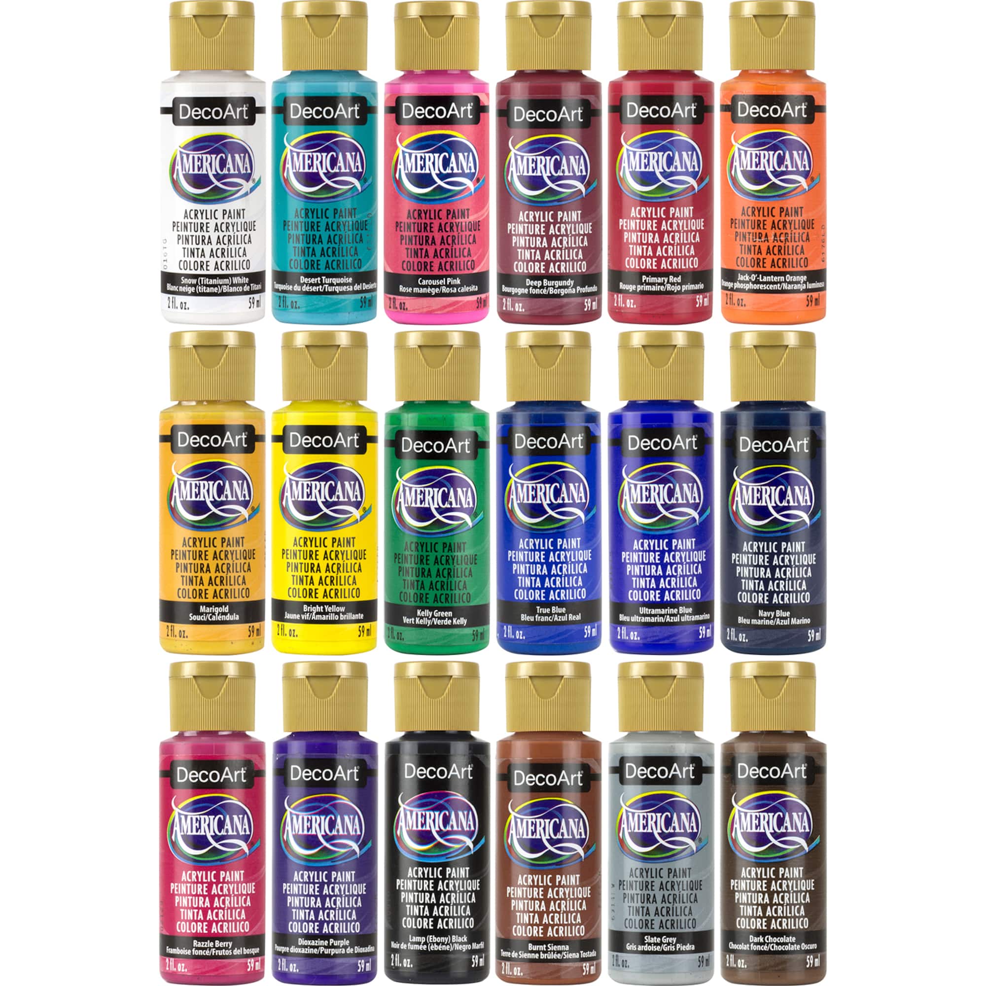 DecoArt® Americana® Bold Colors 18 Color Acrylic Paint Set